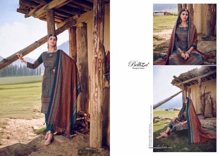 Belliza Saiba Winter Alpine Wool Pashmina Dress Material
